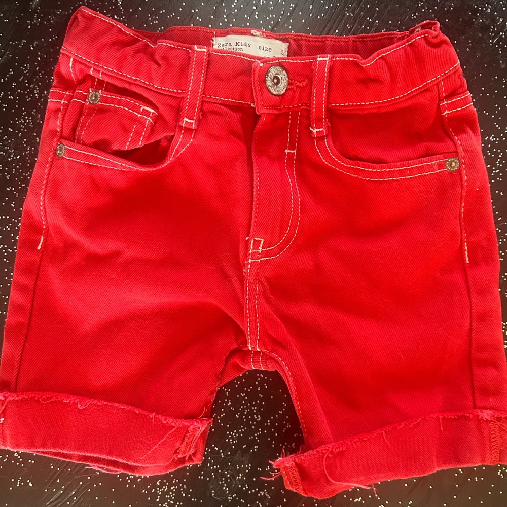Zara Vibrant Red Kids Shorts